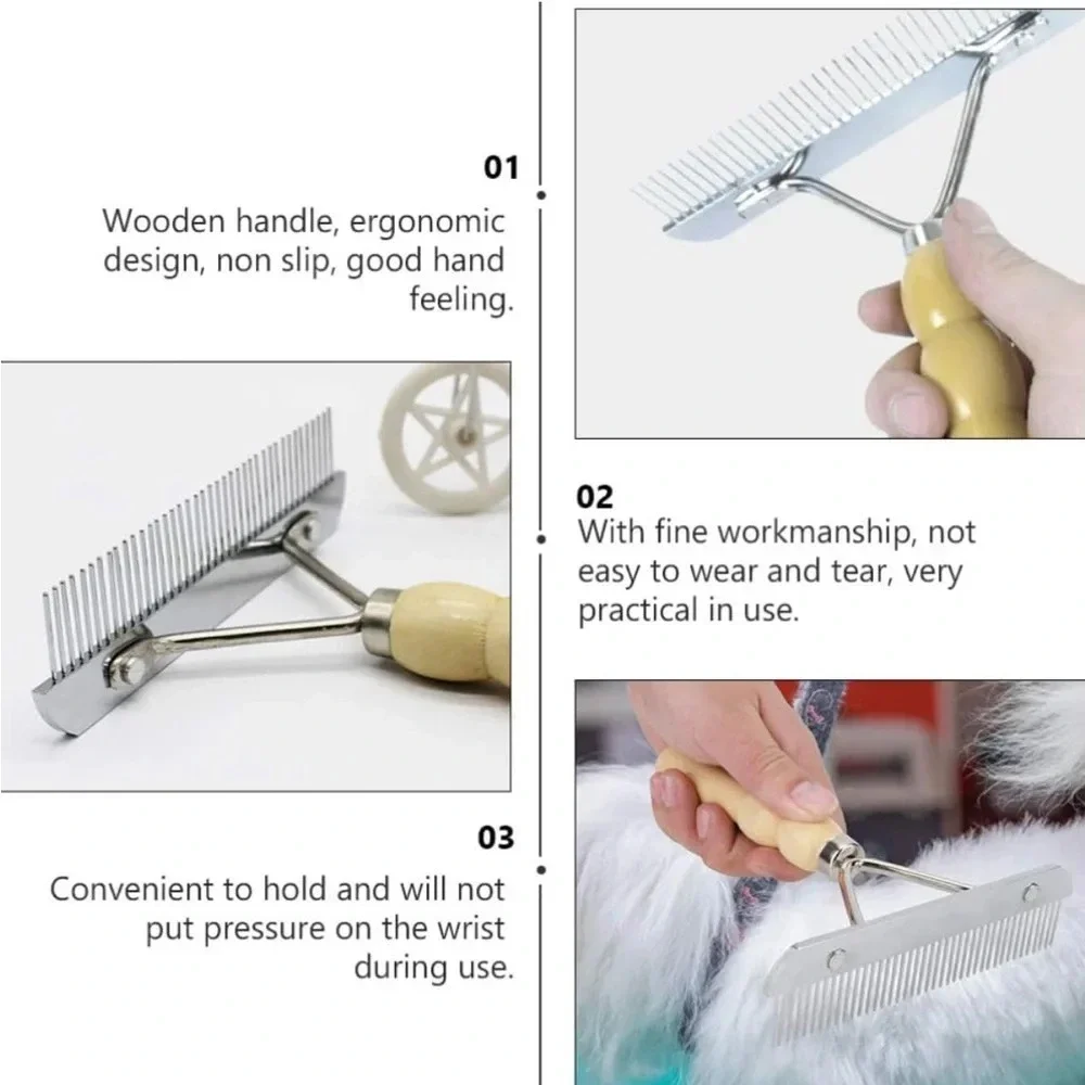 🆕 Deshedding Tool Metal Comb